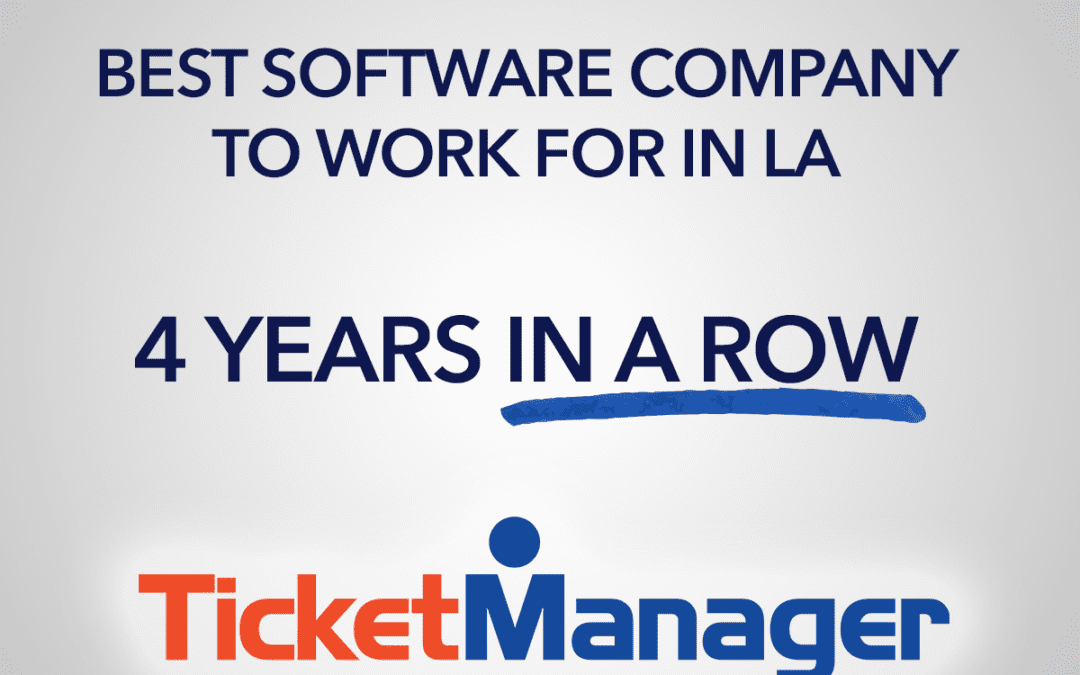 TicketManager Ranked #1 Software Company to Work for in LA