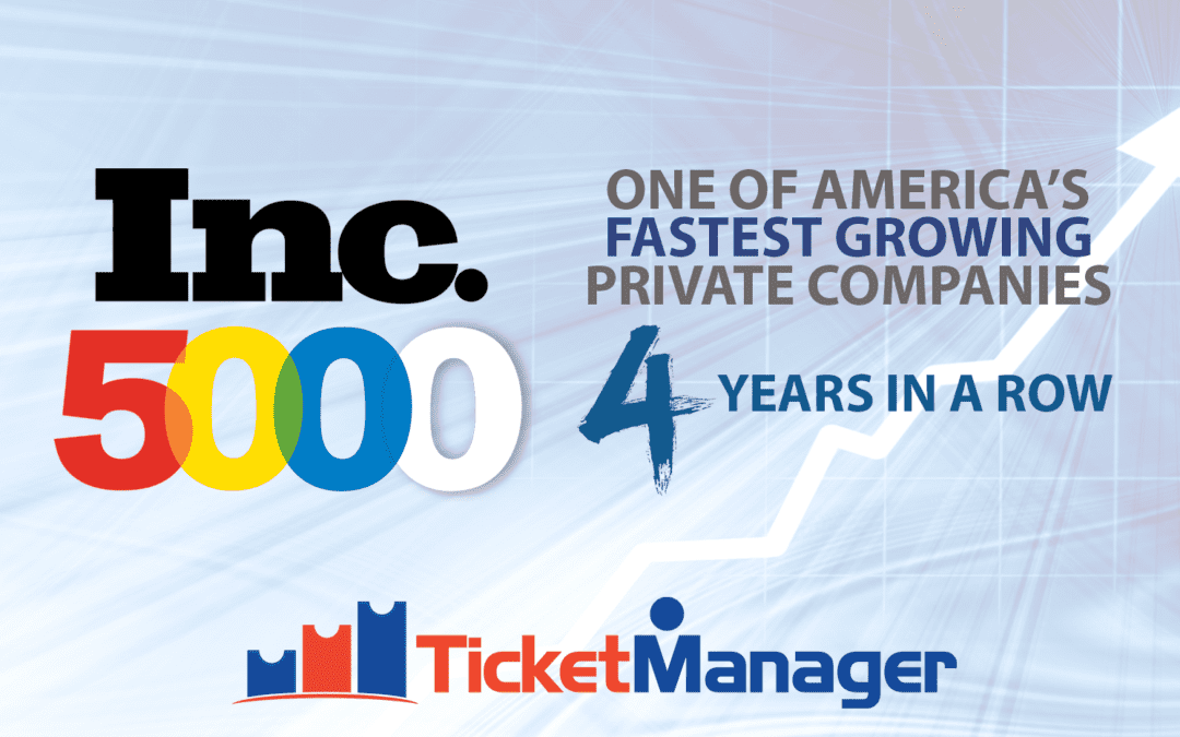 TicketManager Named to the Inc. 5000 for the 4th Year in a Row
