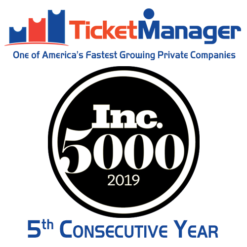 TicketManager Named to the Prestigious Inc. 5000 List of America’s Fastest-Growing Private Companies for the 5th Year in a Row